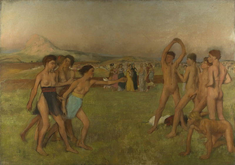 Jovens Espartanos em treinamento - Edgar Degas