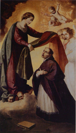 Imposition de la chasuble à saint Ildephonse - Francisco de Zurbarán