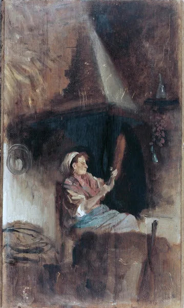 Ao lado da lareira - Giuseppe De Nittis