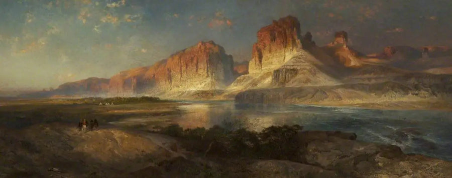Perto do acampamento, à noite, na parte superior do rio Colorado, Wyoming - Thomas Moran