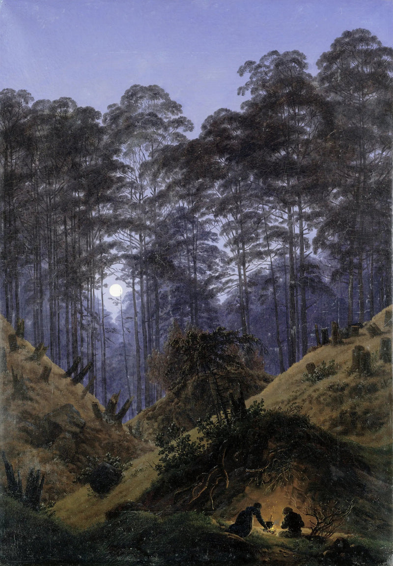 Dentro da floresta à luz da lua - Caspar David Friedrich