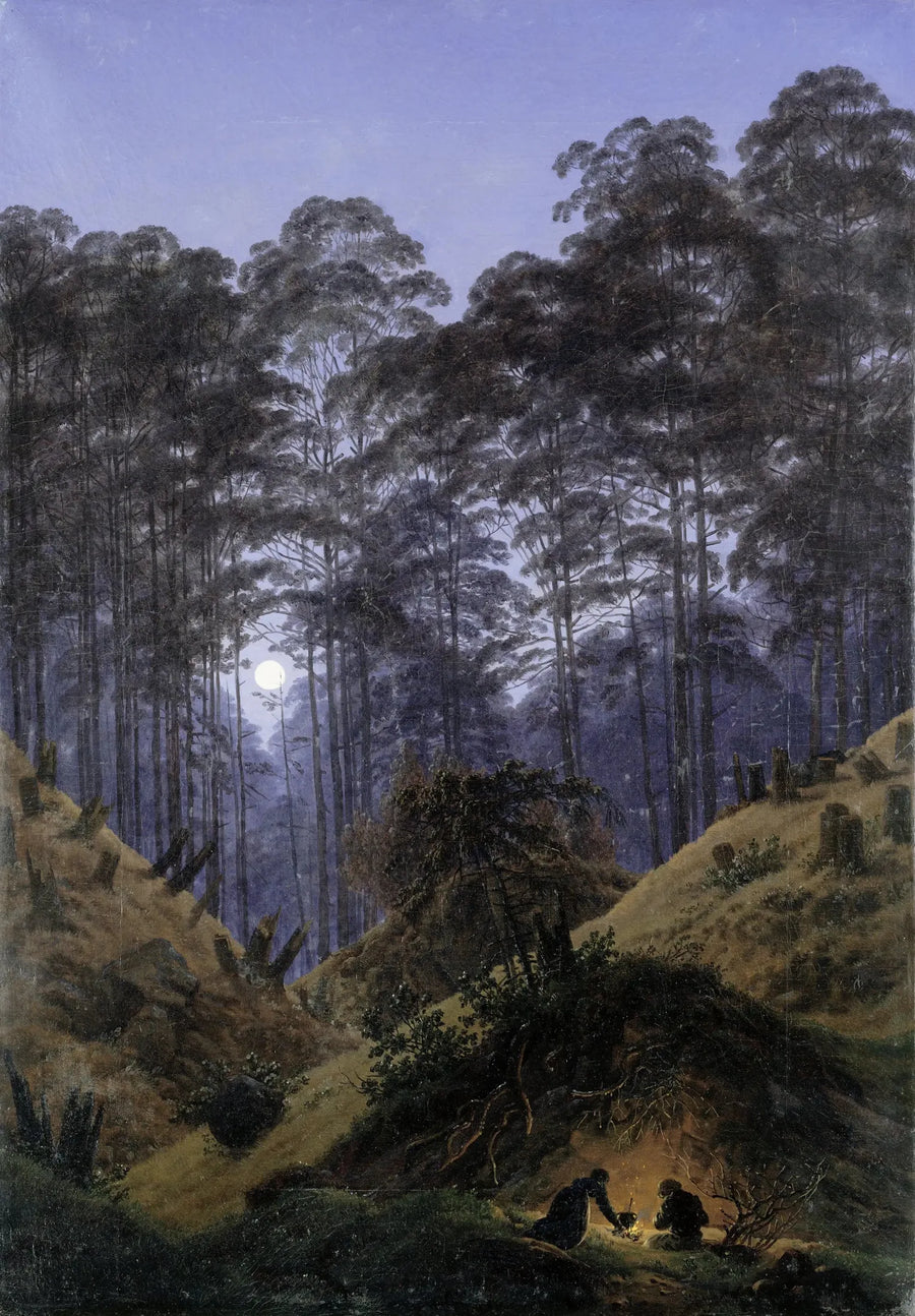 Dentro da floresta à luz da lua - Caspar David Friedrich