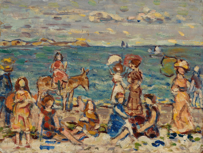Na praia - Maurice Prendergast