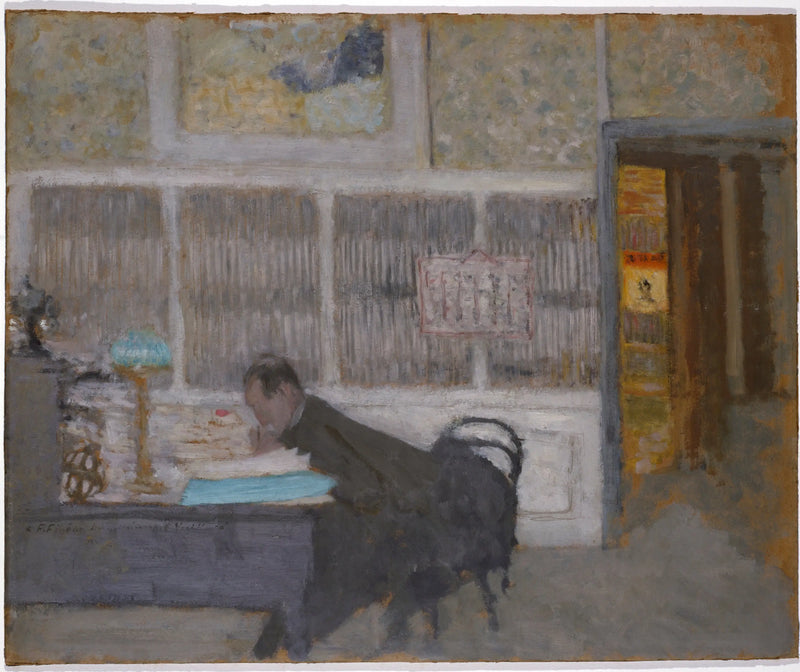 À la revue blanche (Retrato de Félix Fénéon). - Édouard Vuillard