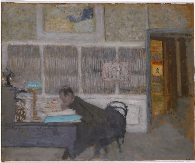 À la revue blanche (Retrato de Félix Fénéon). - Édouard Vuillard