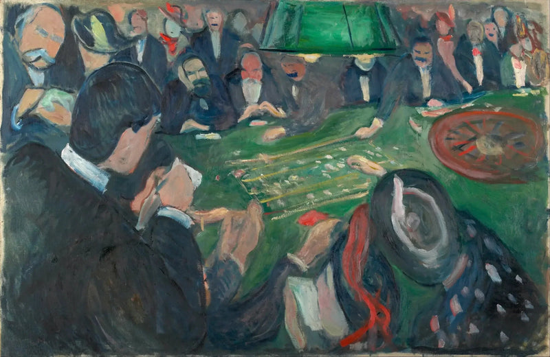 À mesa de roleta em Monte Carlo - Edvard Munch