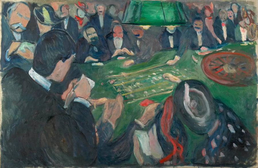 À mesa de roleta em Monte Carlo - Edvard Munch