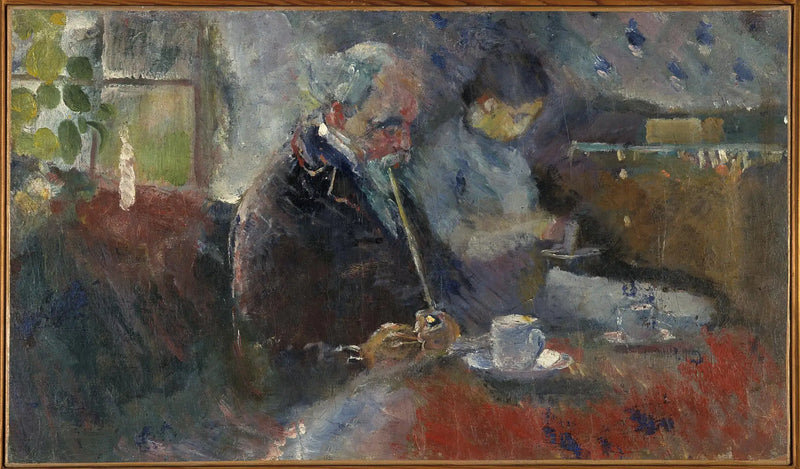 À mesa do café - Edvard Munch
