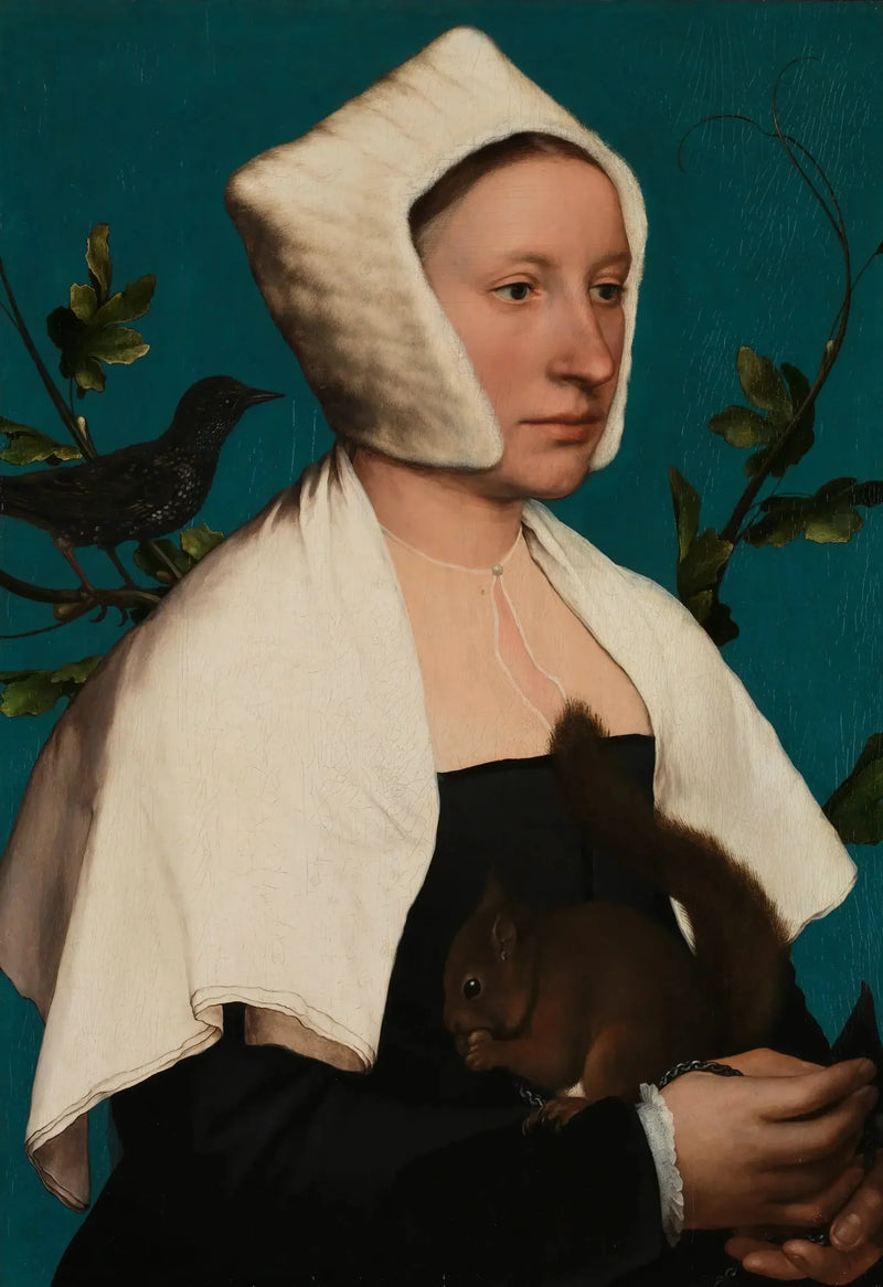 Uma Senhora com um Esquilo e um Estorninho (Anne Lovell?) - Hans Holbein, o Jovem