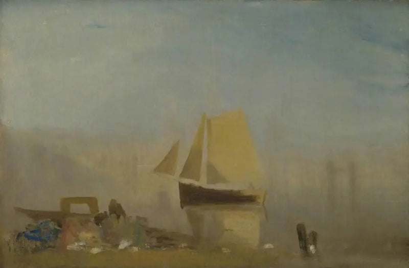 Um Barco à Vela em Rouen - J. M. W. Turner