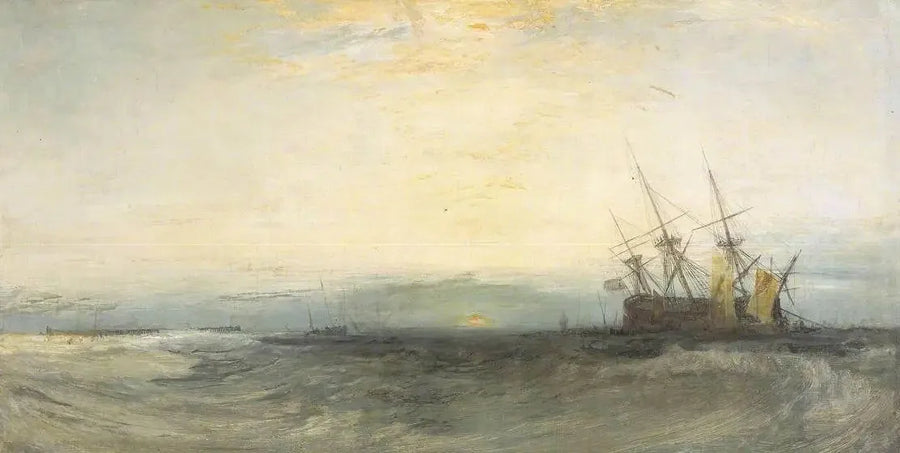 Um Navio Encalhado, Yarmouth; Estudo de Amostra - J. M. W. Turner