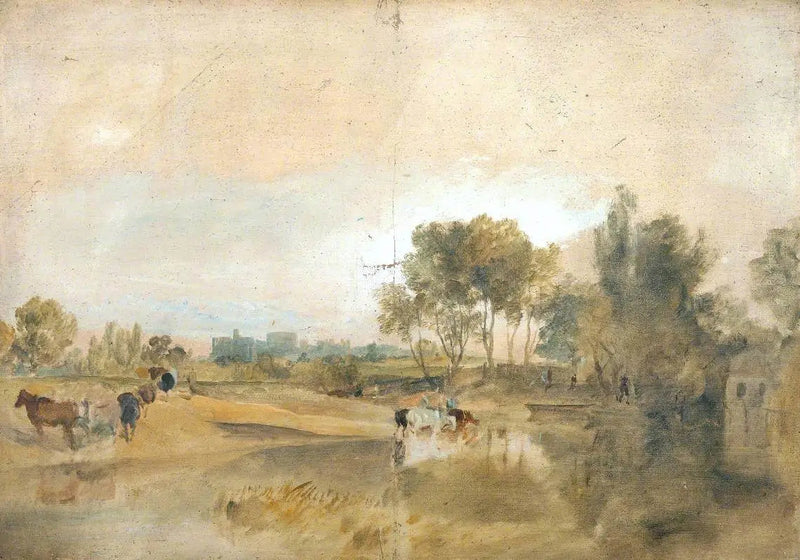 Um Afluente do Tâmisa com o Castelo de Windsor ao Fundo - J. M. W. Turner