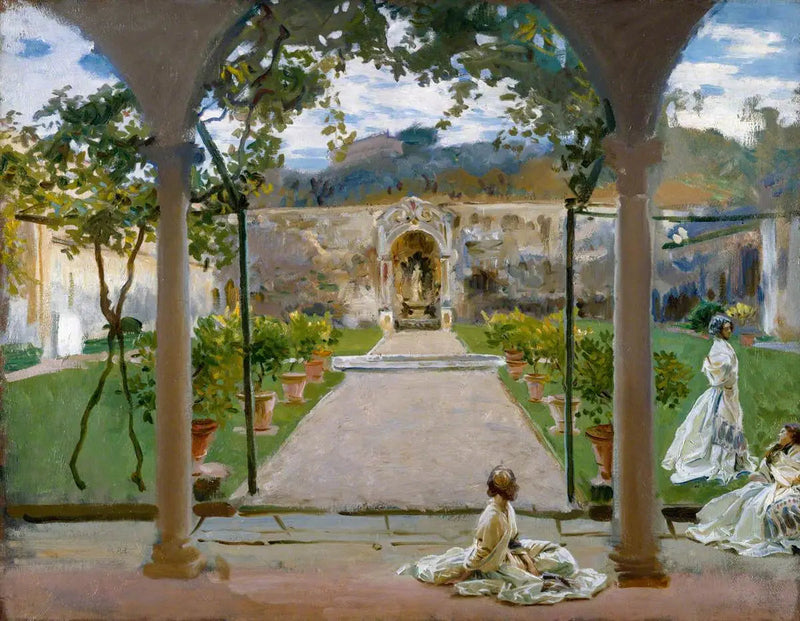 A Torre Galli: Damas em um jardim - John Singer Sargent