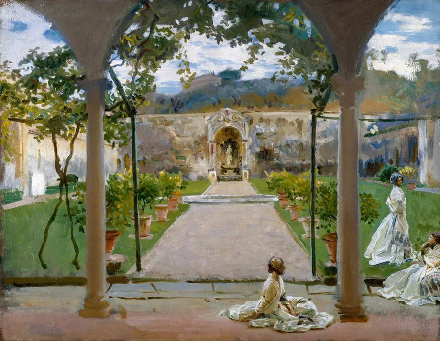 A Torre Galli: Damas em um jardim - John Singer Sargent