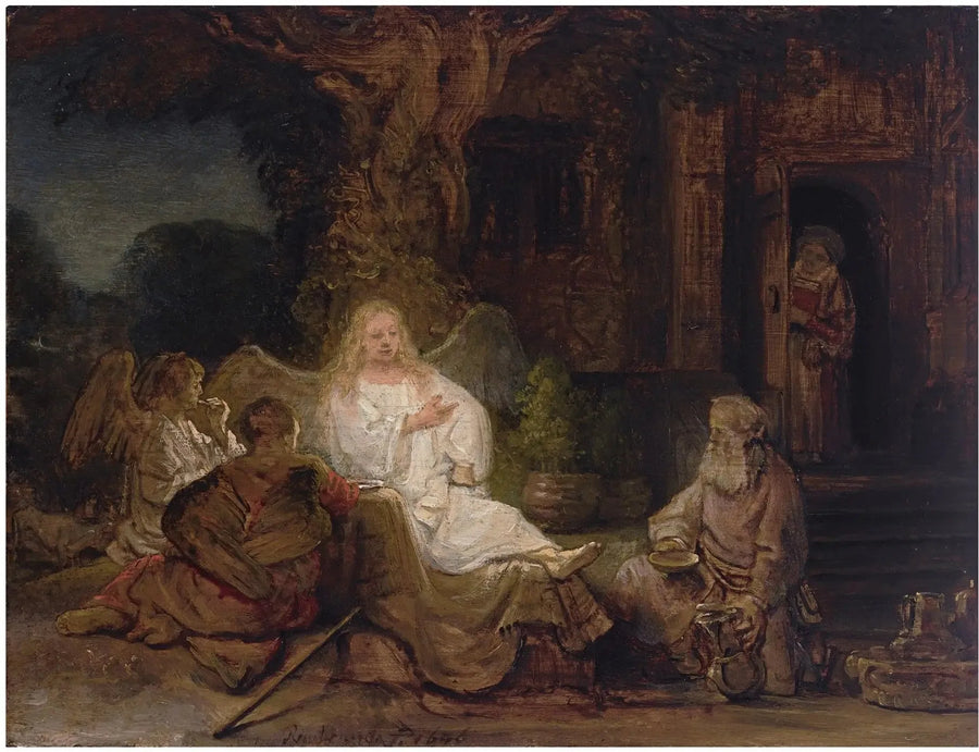 Abraão e os três anjos - Rembrandt