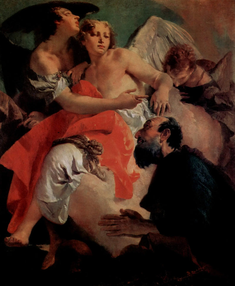Abraão orando diante dos três anjos - Giovanni Battista Tiepolo