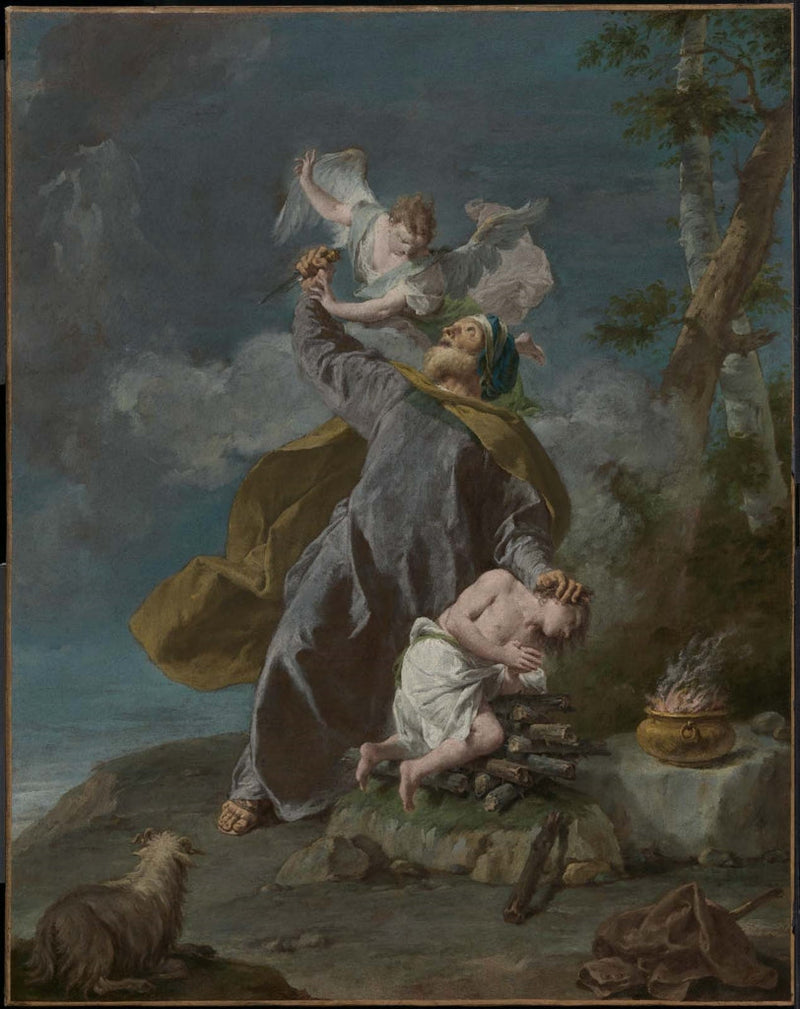 Abraham sacrificando seu filho Isaac - Giovanni Battista Pittoni