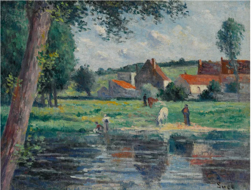 Bebedouro à beira da Cure - Maximilien Luce