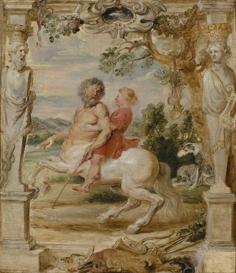 Aquiles educado pelo centauro Quíron - Peter Paul Rubens