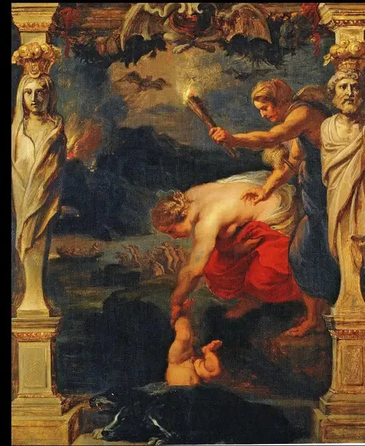 Achille mergulhou no rio Styx - Peter Paul Rubens