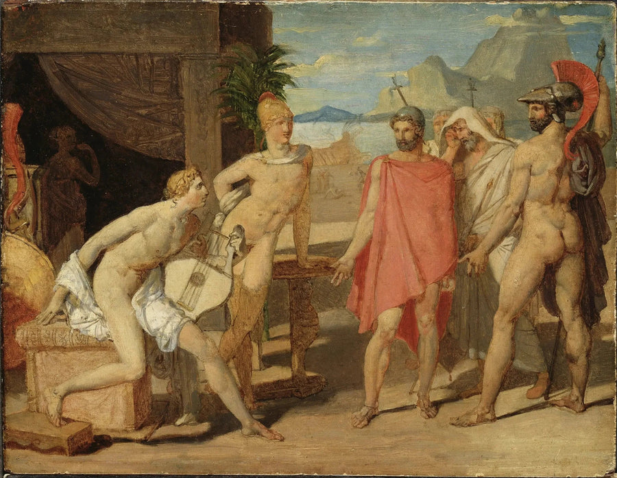 Aquiles recebendo os embaixadores de Agamêmnon - Jean-Auguste-Dominique Ingres