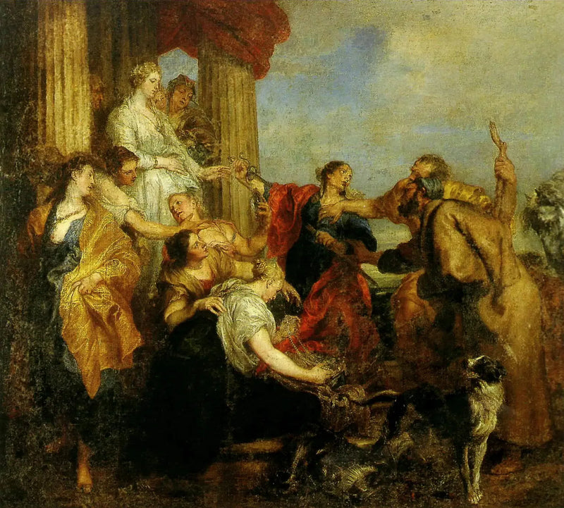 Achille reconhecido entre as filhas de Licoêmide - Antoine van Dyck