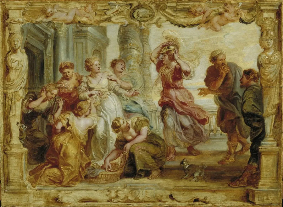 Achille reconhecido entre as filhas de Lycomedes - Peter Paul Rubens