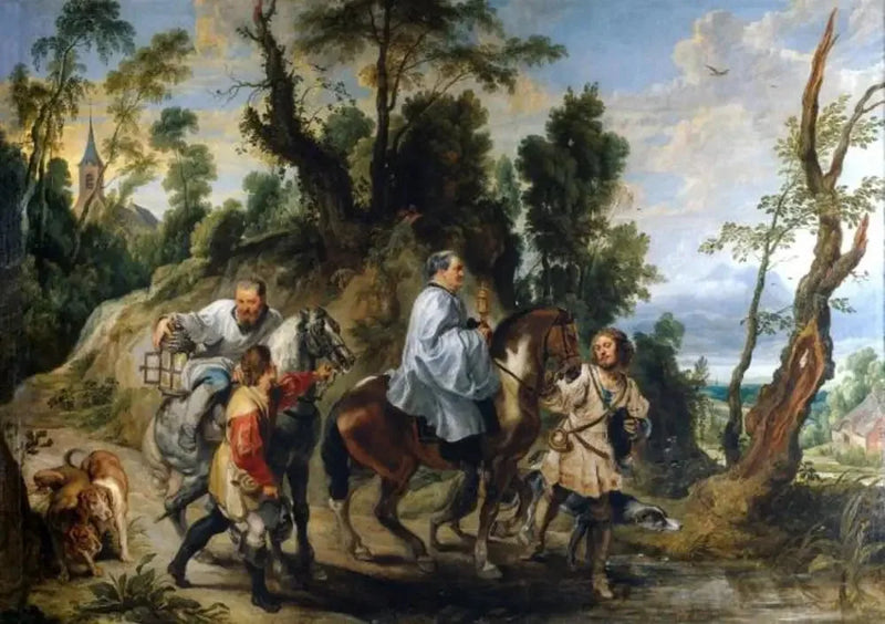 Ato de devoção de Rodolfo I de Habsburgo - Peter Paul Rubens