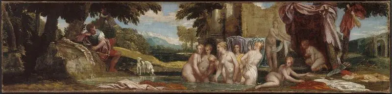 Actéon observando Diana e suas ninfas tomando banho - Paul Véronèse