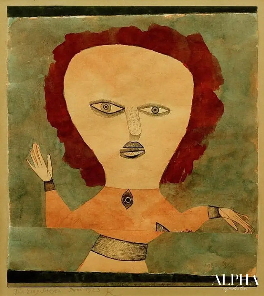 Acteur en femme, 1923 - Paul Klee - Reproductions de tableaux et peintures haut de gamme