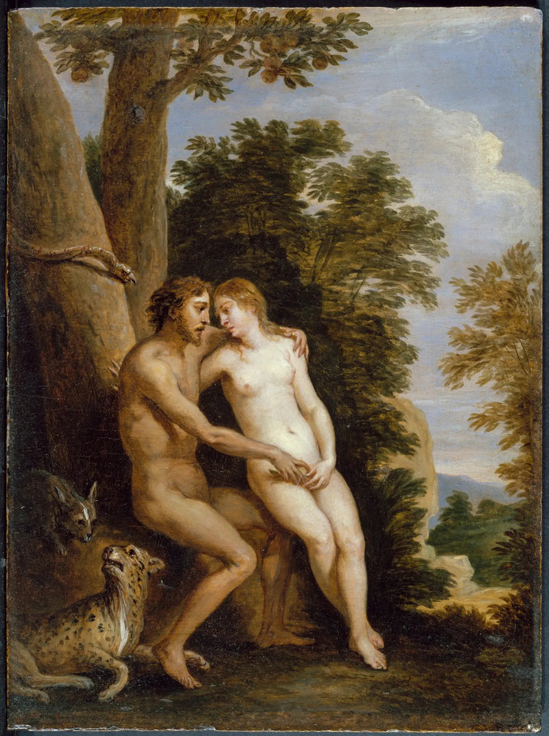 Adão e Eva no paraíso - David Teniers o Jovem