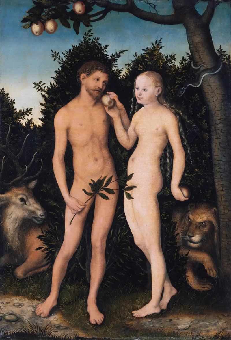 Adão e Eva no Paraíso - Lucas Cranach, o Velho