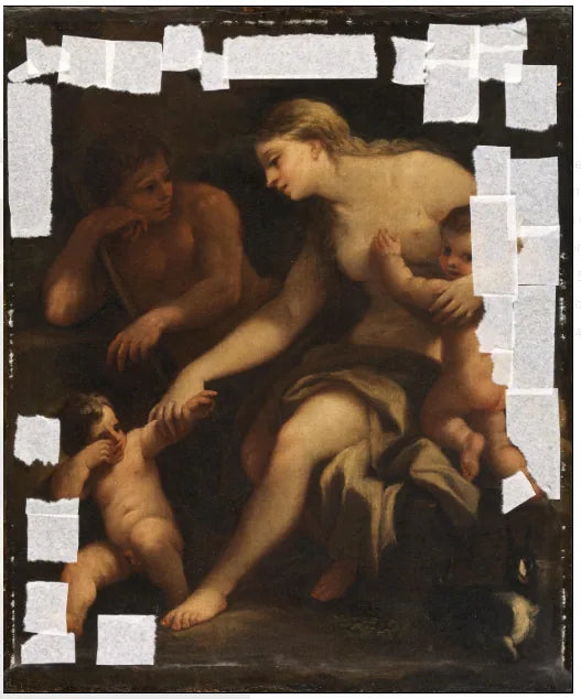 Adão e Eva, com Caim e Abel - Luca Giordano