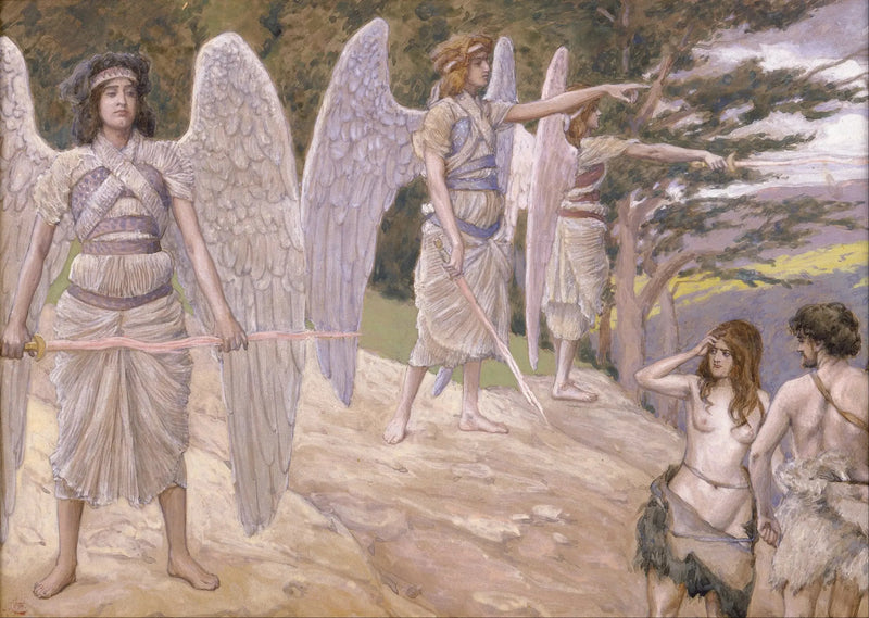 Adão e Eva expulsos do paraíso - James Tissot
