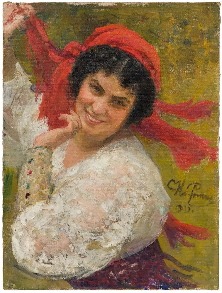Adelaide von Skilondz, 1882-1969, operadora, pedagoga, presente com Vladislav Skilondz - Ilya Repin