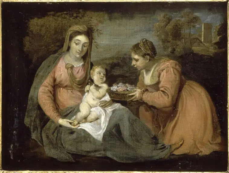 Adoração do Menino Jesus - David Teniers Júnior