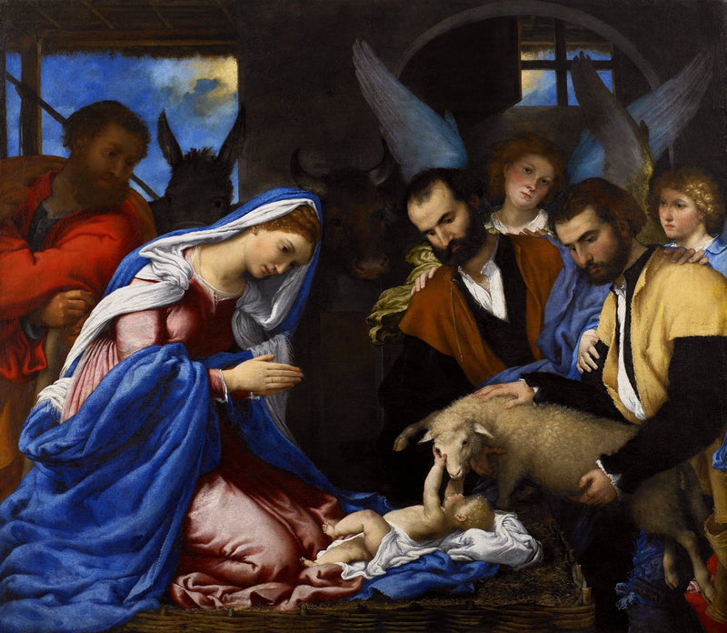 Adoração dos pastores - Lorenzo Lotto