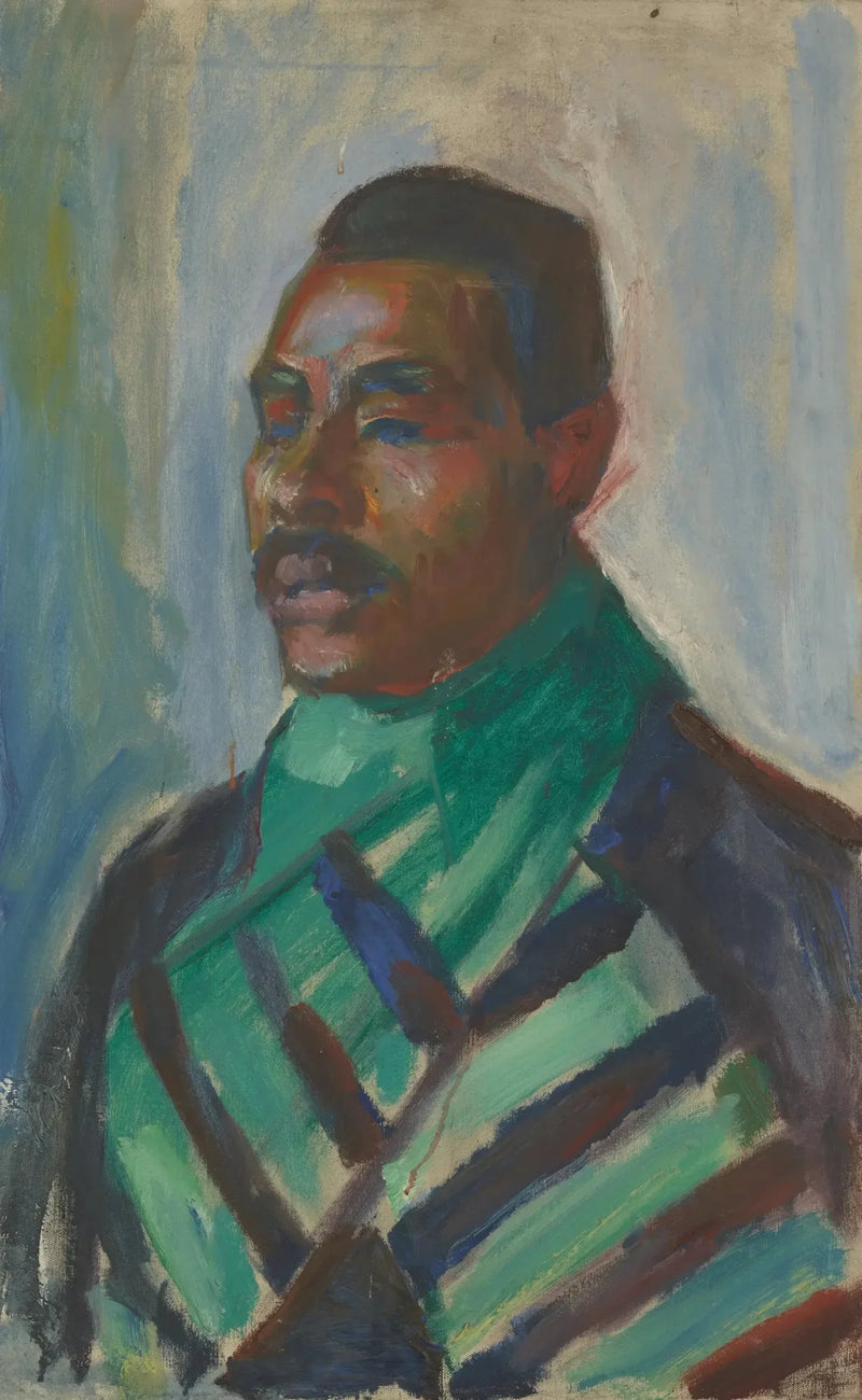 Africano com lenço verde - Edvard Munch