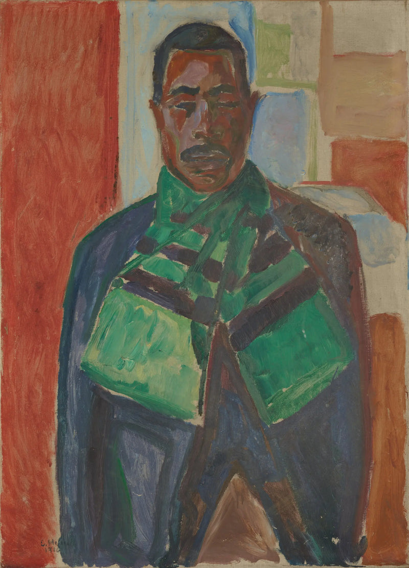 Africano com lenço verde - Edvard Munch