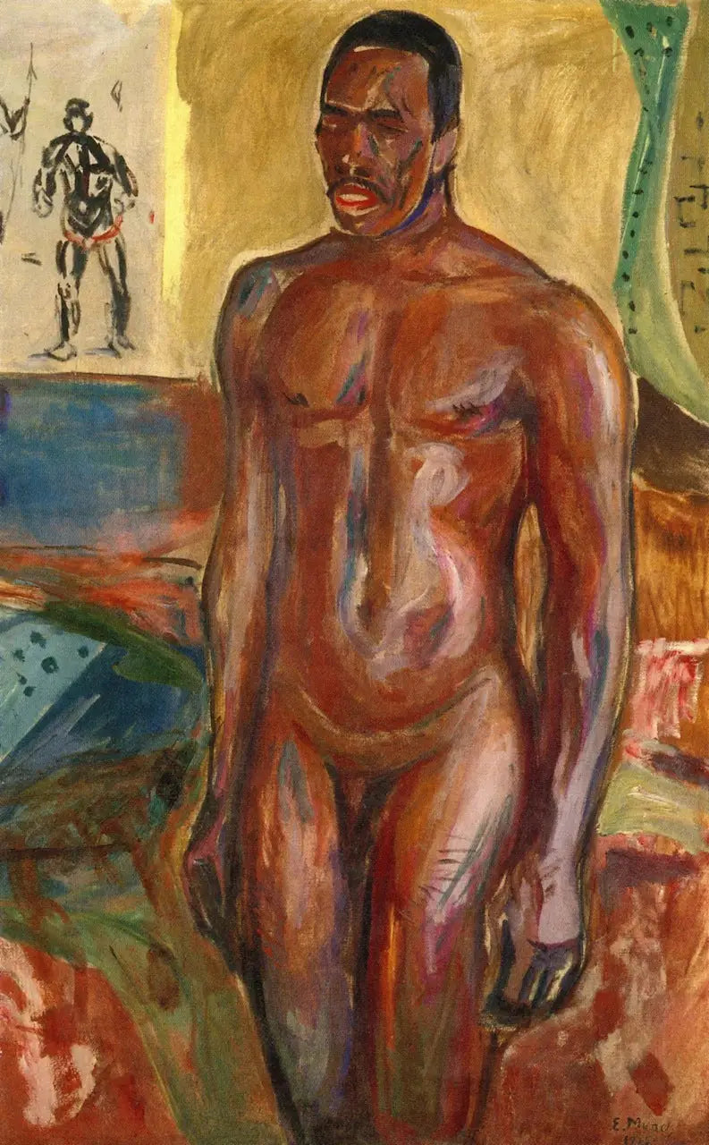 Africano nu em pé - Edvard Munch