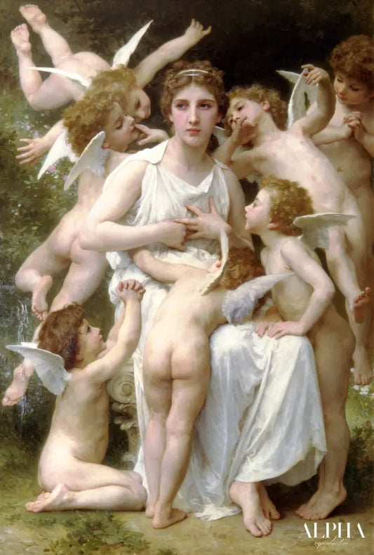 Agression - William Bouguereau - Reproductions de tableaux et peintures haut de gamme