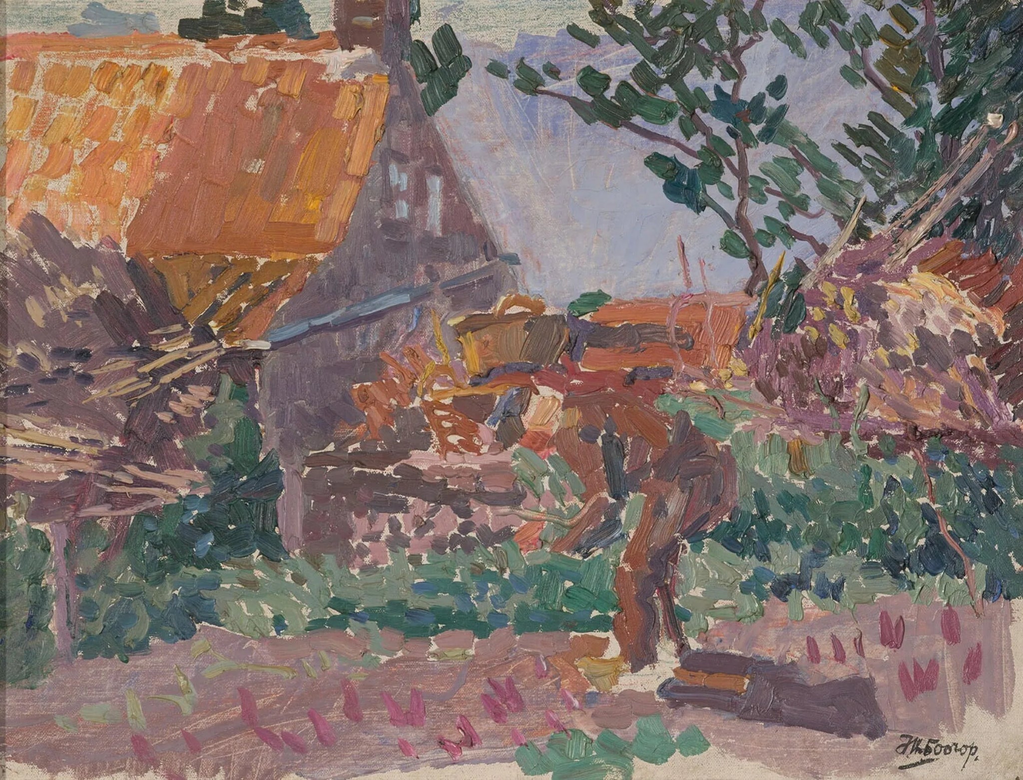Agriculteur dans son potager - Jan Toorop image 1 tableau peint à l’huile sur toile