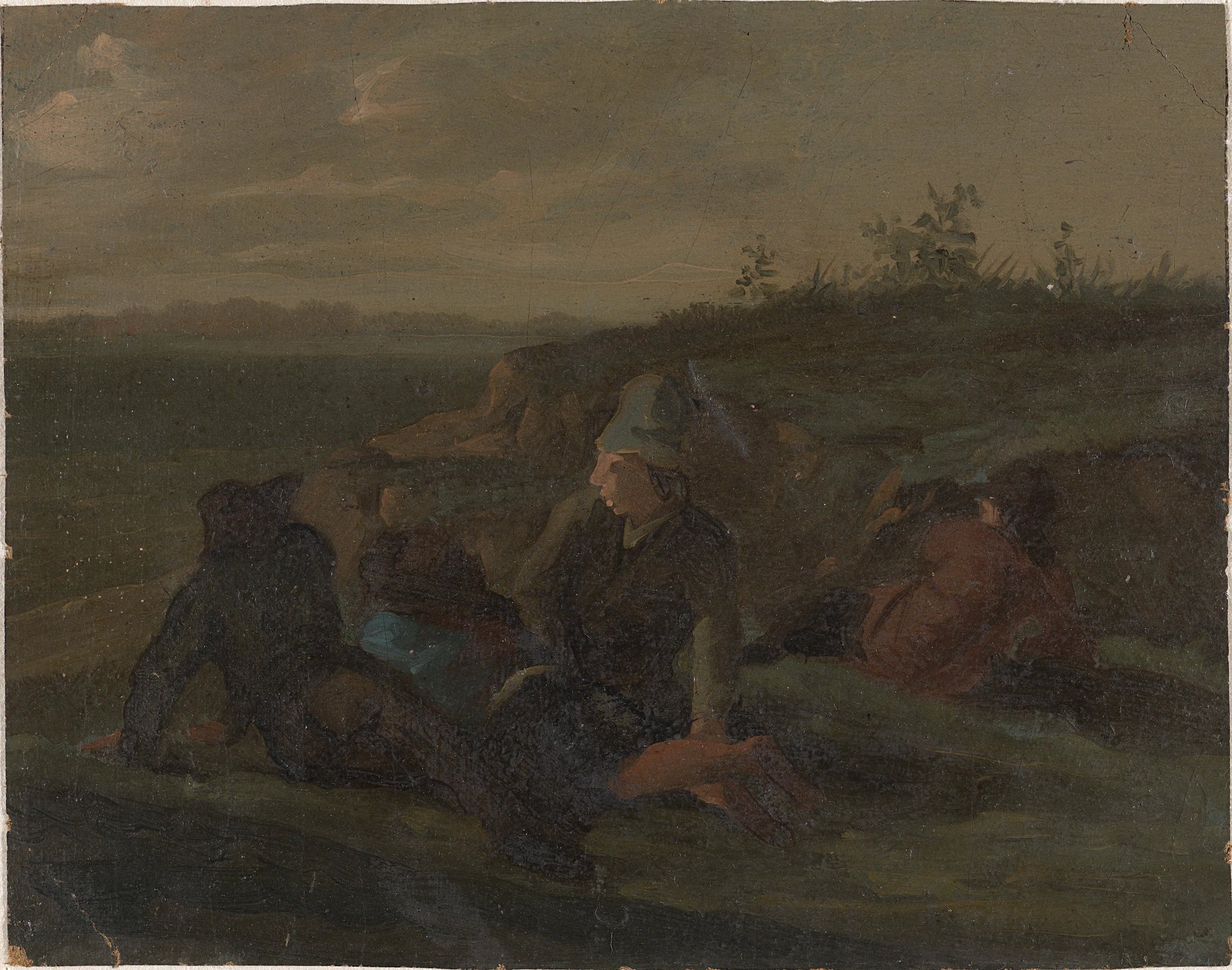 Agriculteurs se reposant dans un pré - Simon Andreas Krausz