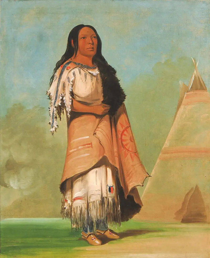 Ah'-kay-ee-pix-en, a mulher que bate muito - George Catlin