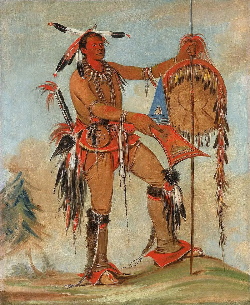 Ah-móu-a, a baleia, um dos principais bravos de Kee-o-kúk - George Catlin