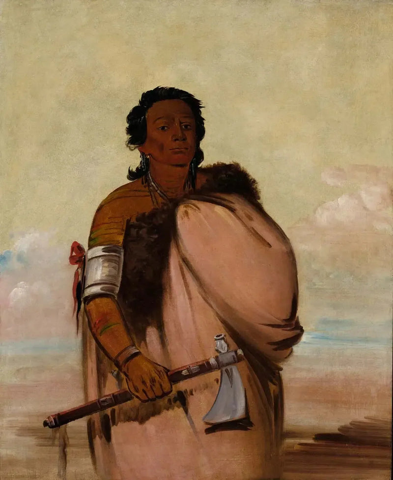 Ah'-sho-cole, Pé Podre, um guerreiro renomado - George Catlin