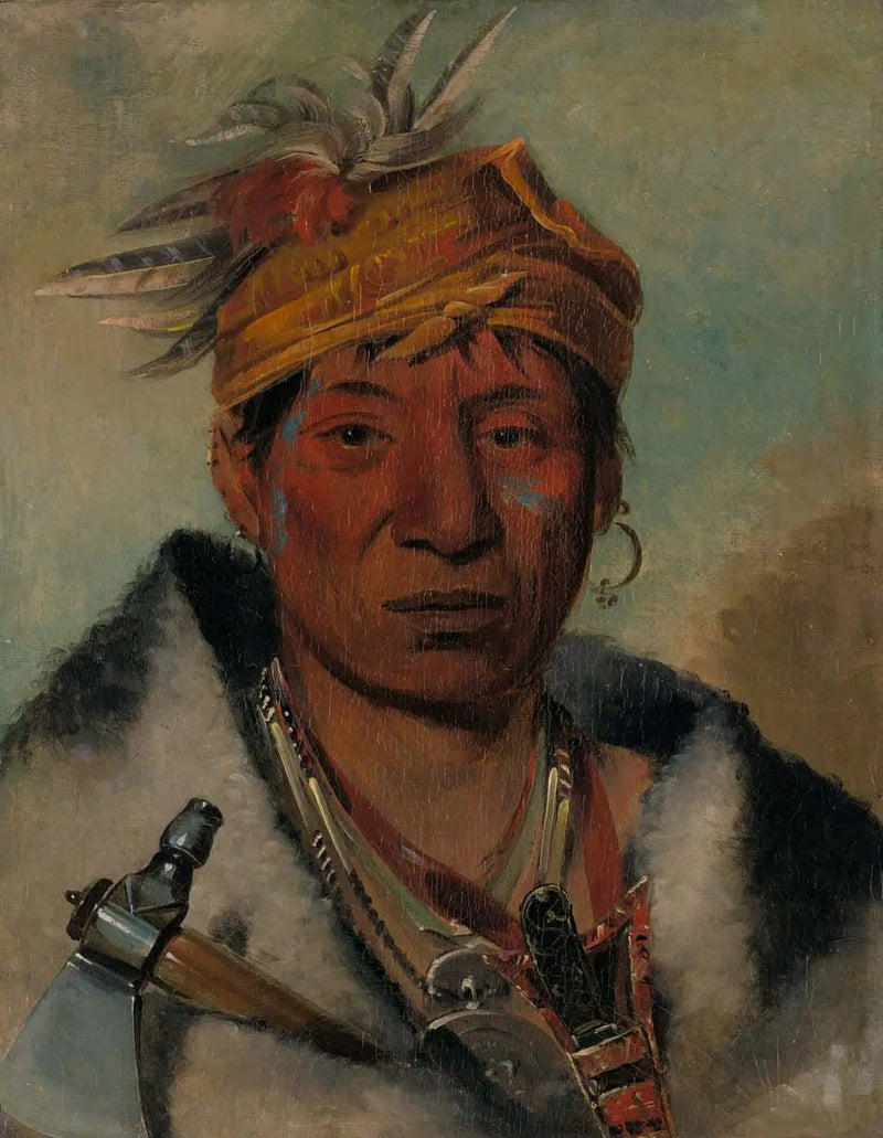 Ah-yaw-ne-tak-oár-ron, um guerreiro - George Catlin