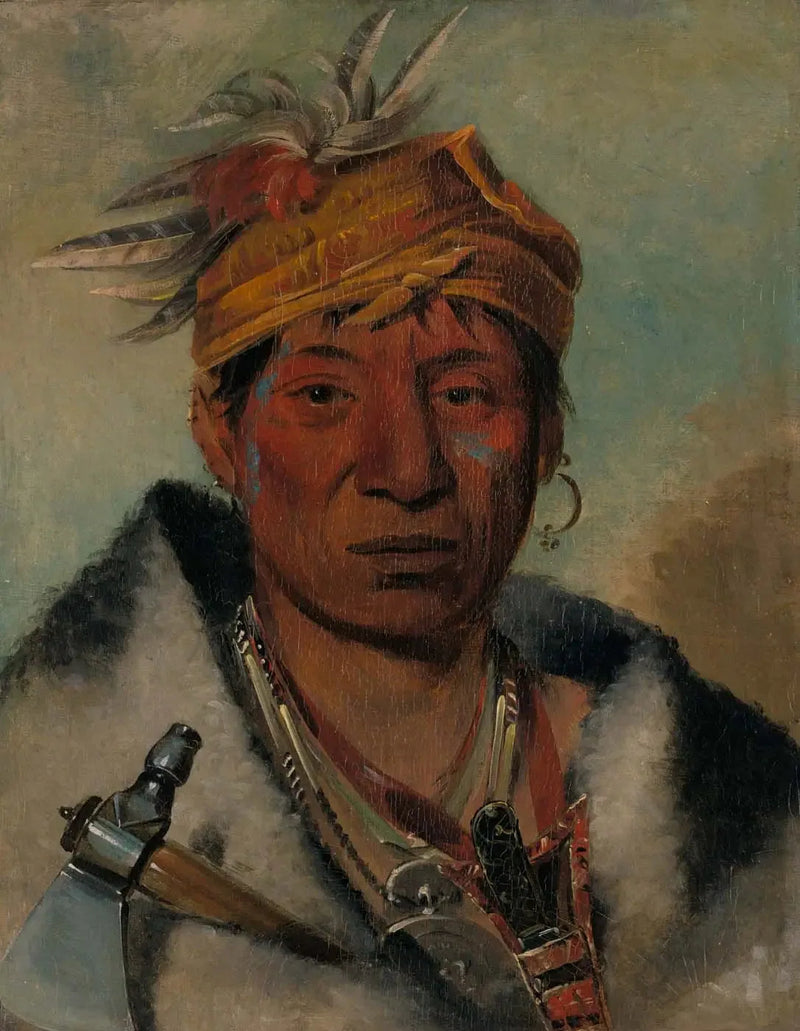 Ah-yaw-ne-tak-oár-ron, um guerreiro - George Catlin
