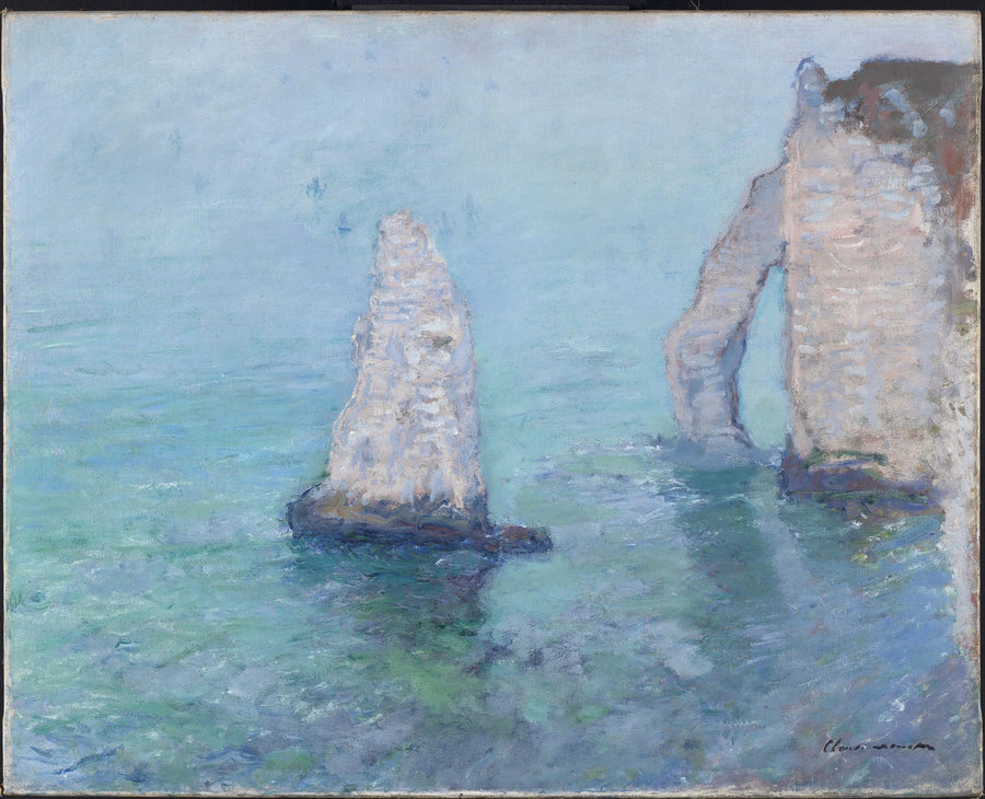 A Agulha e o Portão a Baixo, Étretat W1033 - Claude Monet