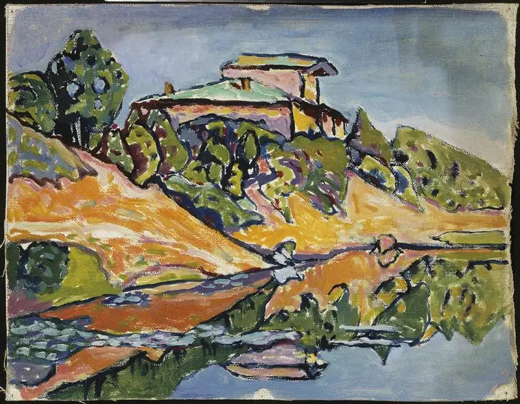 Akhtyrka, uma datcha vizinha à beira do lago - Vassily Kandinsky